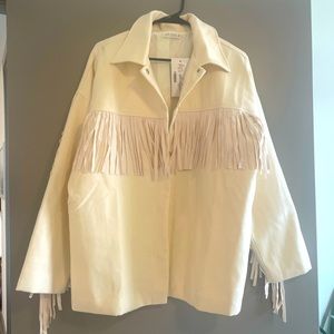 12th Tribe Fringe Shirt Jacket (Ivory)